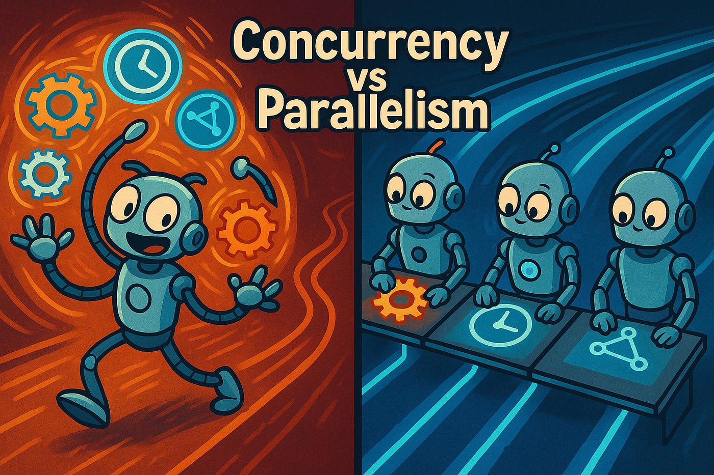 Image for Concurrency vs Parallelism